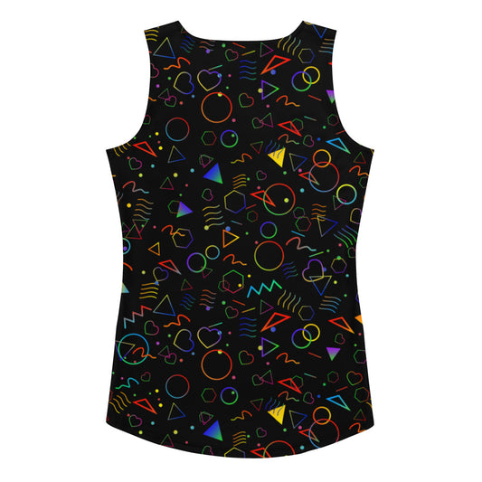 Arcade Carpet Pattern (Rainbow) - Ladies Tank (Poly Jersey)