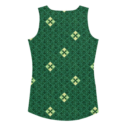 DDR Pattern (Green) - Ladies Tank (Poly Jersey)