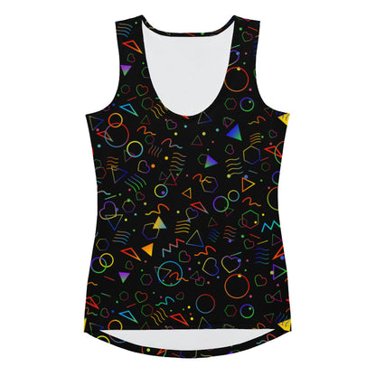 Arcade Carpet Pattern (Rainbow) - Ladies Tank (Poly Jersey)