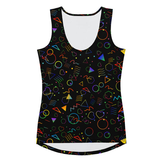 Arcade Carpet Pattern (Rainbow) - Ladies Tank (Poly Jersey)