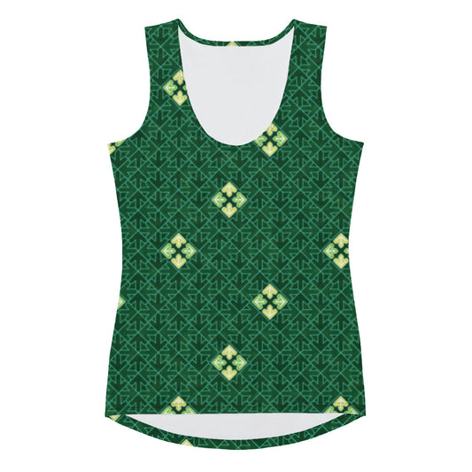 DDR Pattern (Green) - Ladies Tank (Poly Jersey)